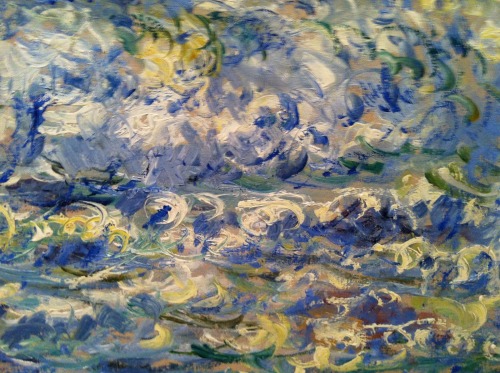 Waves breaking (detail), Claude Monet.