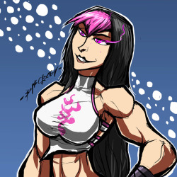 Sabrerine911:  Had A Bit Of A Block Today,So I Decided To Color My Sfv Juri Alt Sketch.such