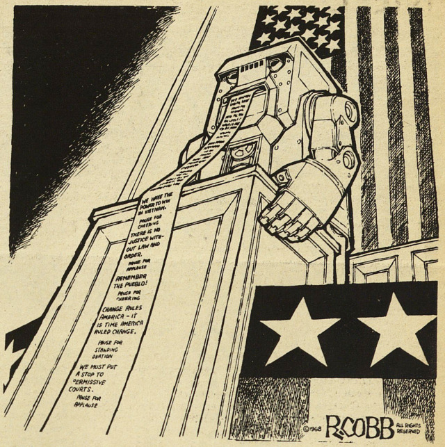 (SDS) New Left Notes, 1968 Ron Cobb