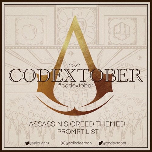Codextober 2022 Prompt List!!! Im So Excited To See What Everyone Is Going To Create