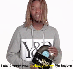 babeobaggins:  zooviette:Fetty Wap receives his first award ever from Music Choice