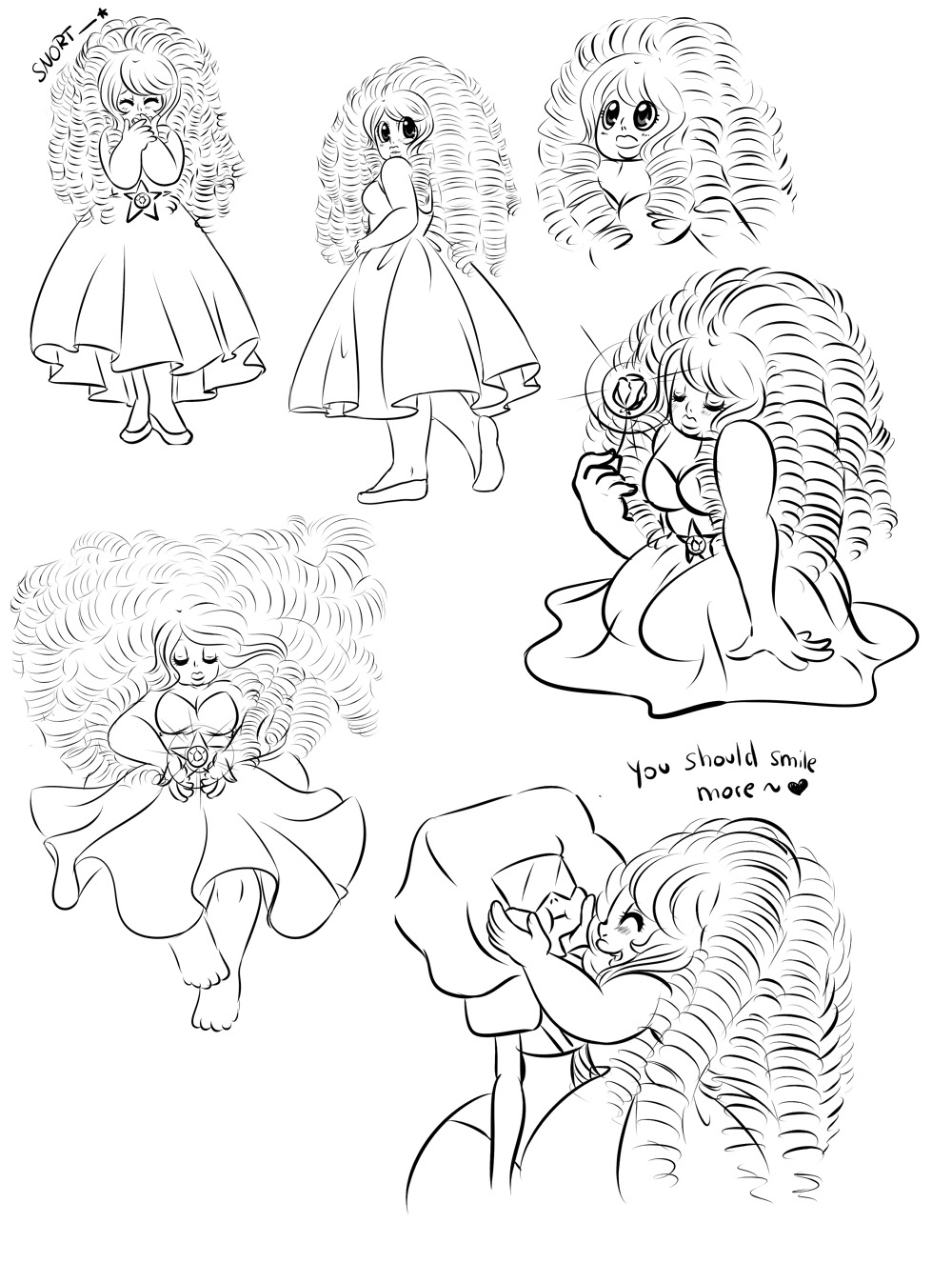 princesssilverglow:  Have much more Roses! And a Garnet :D
