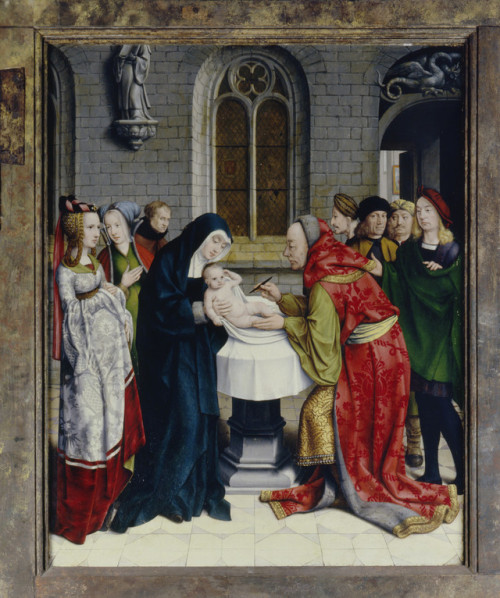 “Circumcision” painting in Kalkar church, Germany by Jan Joest, 1508