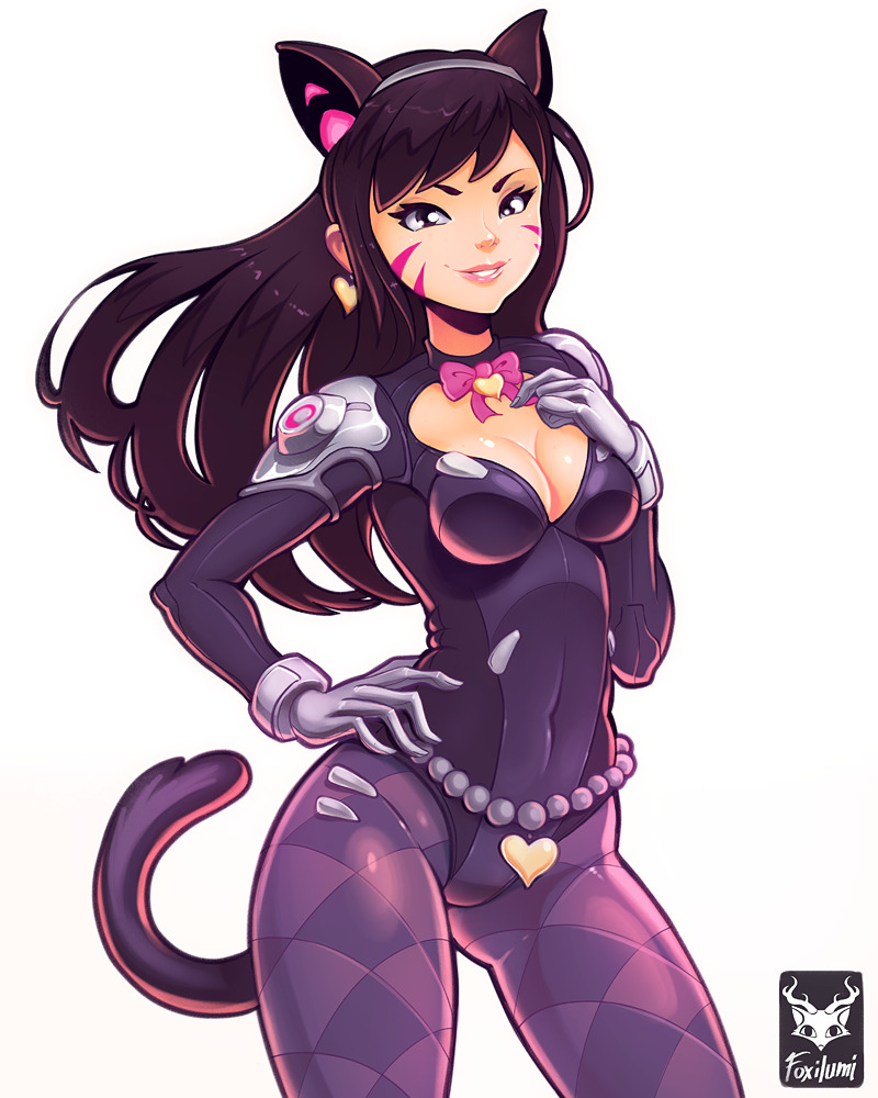 foxilumi:  Black Cat D.Va. Tried to adjust it to be more like D.Vas original costume.