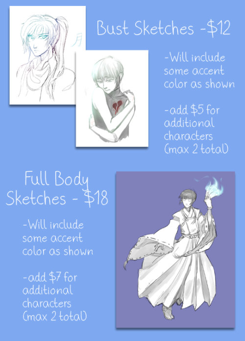 Commissions are open! If any of the above interest you, please read the FAQ then fill out this form 