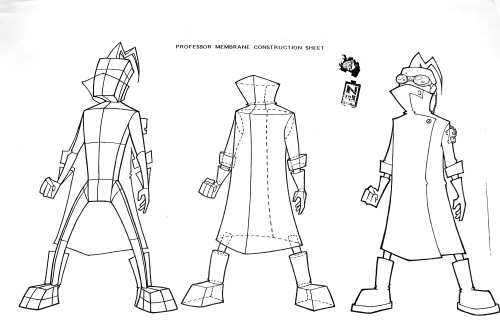 Invader Zim: Professor Membrane/ Ms. Bittersfrom season 1 official Model sheets. 