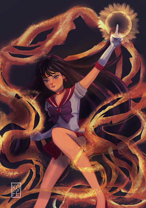  Hi here is the drawing of sailor mars , just trying new brush again I’m trying to left sature