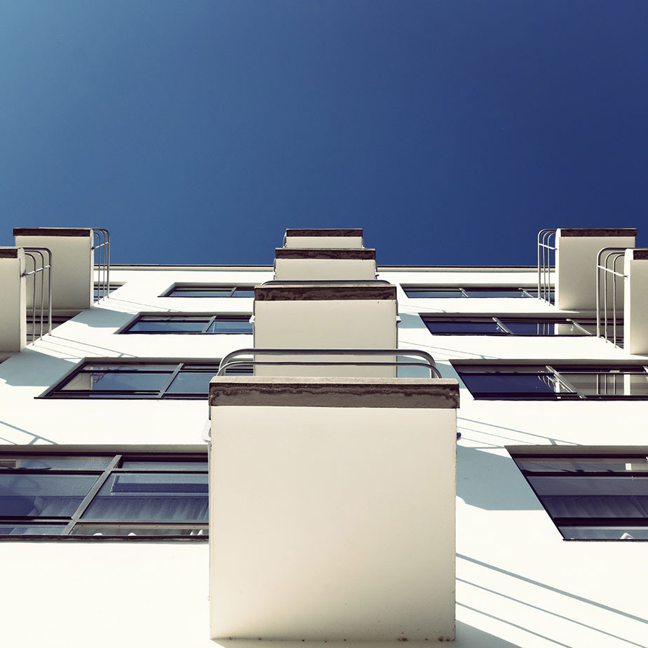 thekhooll:
“ Bauhaus Building in Dessau Photographed by Sebastian Weiss Sebastian Weiss captures the classic framework of the Bauhaus Building in Dessau, Germany designed by Walter Gropius in 1926.
Gropius consistently separated the parts of the...