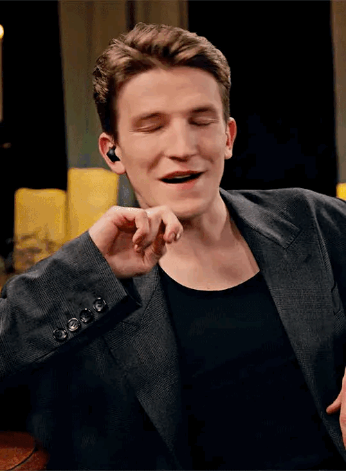 The Way He Lifts His Eyebrow With His Finger 