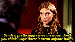 allagentsofshield:Bobbi trying to defend and protect Skye after the ‘Real SHIELD’ reveal.