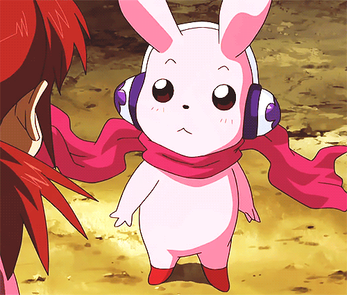 Dinosaur King DIGIMON AU Laura And Cutemon I Thinking Lunamon But I Don Think We Need Lunamon In That