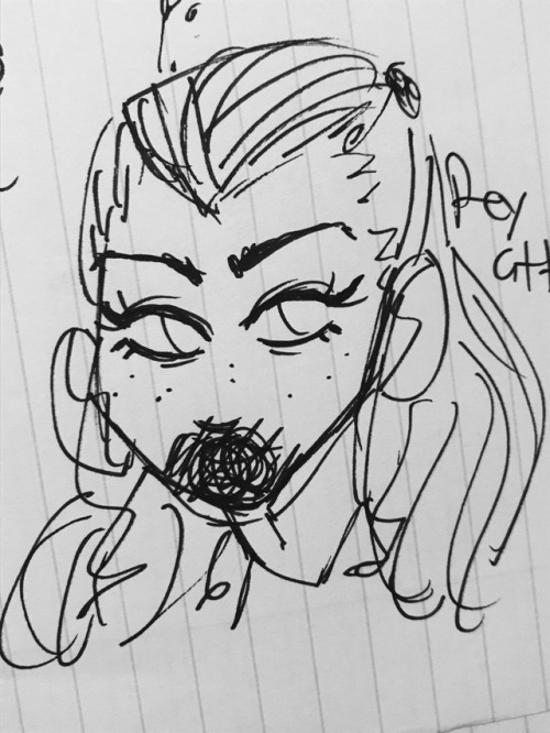 anakinspajamas:Notebook doodlesI messed up Rey’s mouth :((