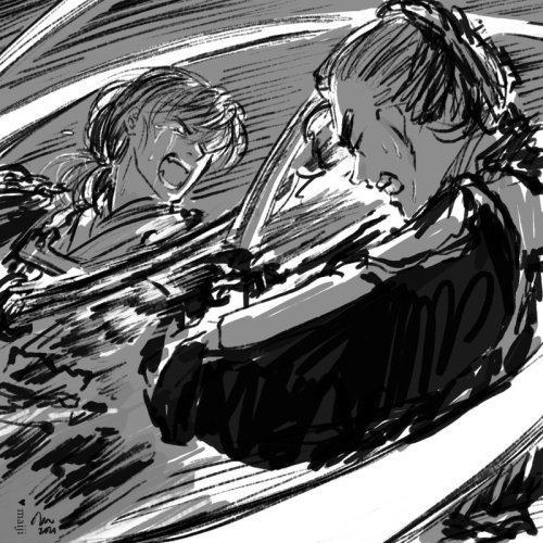 Me: I wanna draw a cool swordfight!!Me ten seconds in: Oh I forgot swords and fights are hard to dra
