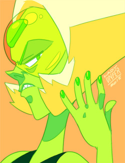 slbtumblng:  ladybrot:  A little Peridot, real quick (WHAT’S WRONG WITH THOSE COLORS! o___o)  Watch out, Spider-man! Here comes the real Green Goblin.   best goblin  &lt;3 &lt;3 &lt;3