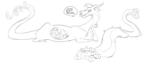 greekceltic:Doodles from the day. These were a lot of fun. Herman dragon has such cartoony shapes th