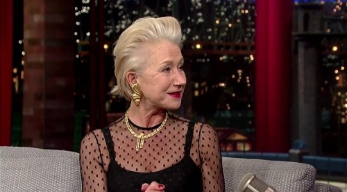 Helen Mirren on the Late Show with David Letterman, February 23, 2015 (x)