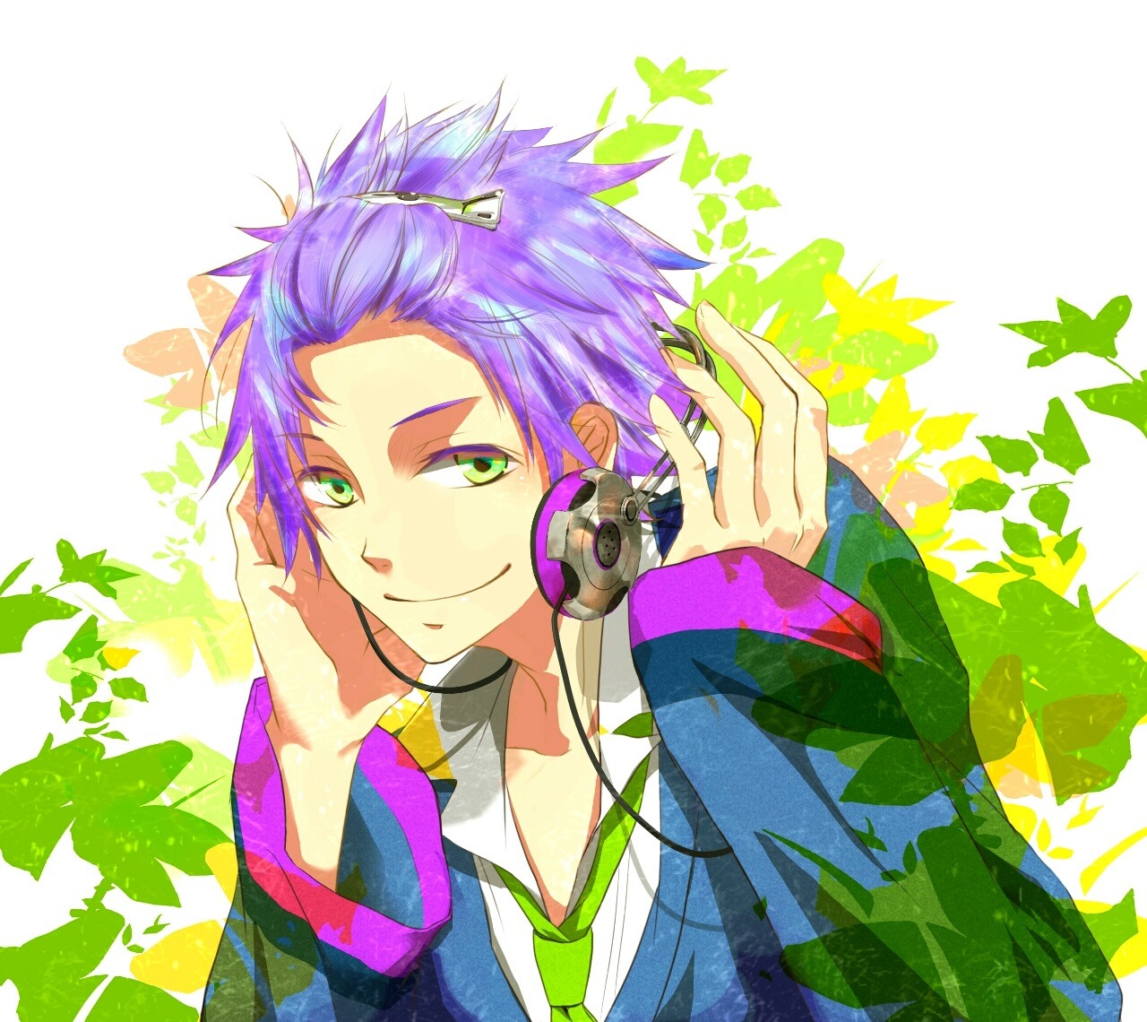 Anime Boy With Purple Hair