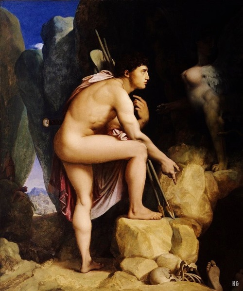 ignudiamore: Oedipus and the Sphinx. Jean Dominique Auguste Ingres, 1864.