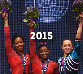 catalinaponors:  Simone Biles, the first female gymnast to win three consecutive