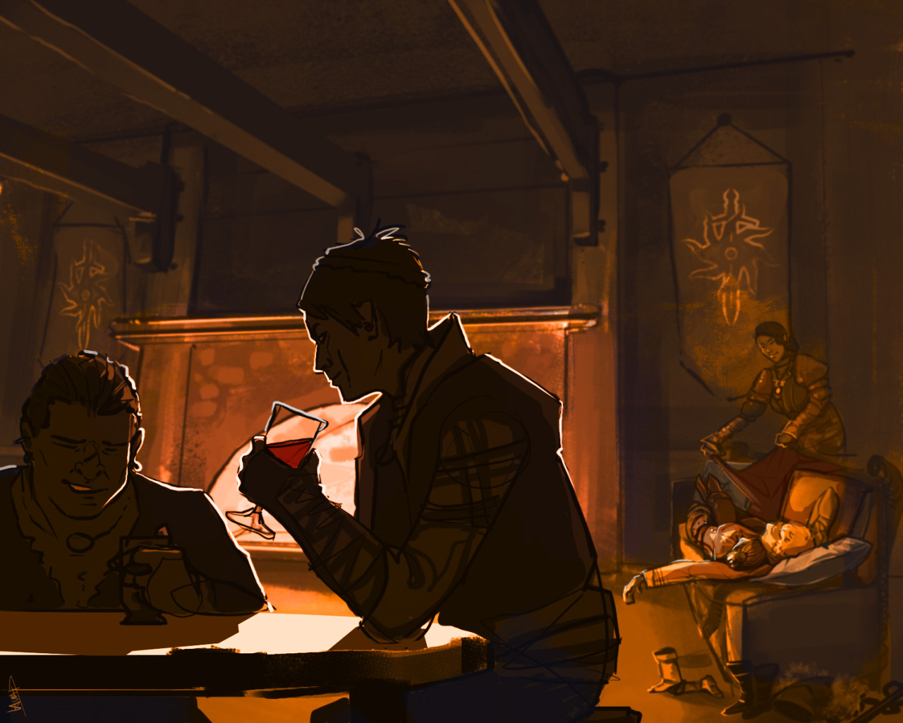 everkings:  Skyhold after hours oh god, fanart, it’s started, I can’t, I just