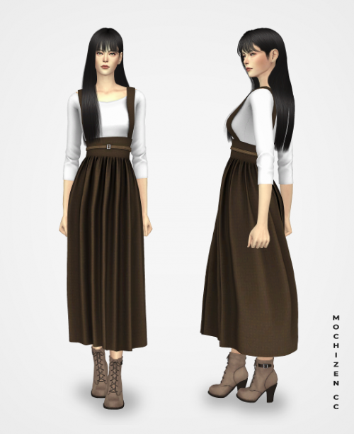 MOCHIZEN CC  -  FOLLOWER GIFT / SUSPENDERS DRESS SET10 New MeshesBase Game and HQ Mod Comp