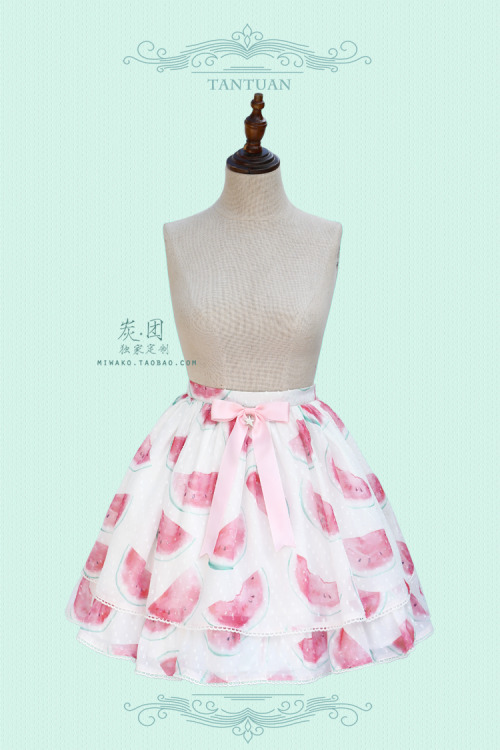 truth2teatold:  Miwako Eat Watermelon with Me! series preorder - jumperskirt, skirt, cutsew, hair cl