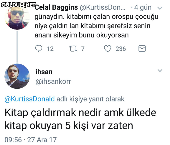 günaydin. kitabimı çalan...