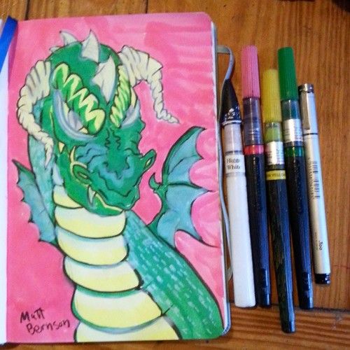 Porn photo Dragon doodle because dragons. #ink #dragon