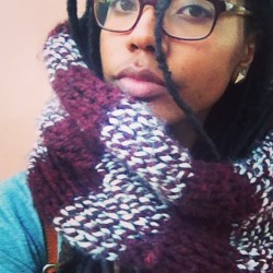 ashalaura:  My favorite accessories are the ones I make for myself. Netflix + #knitting = my kind of party  #grandmasexy #locs #creator