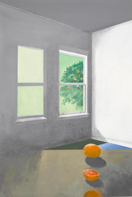 thunderstruck9:Paul Wonner (American, 1920-2008), Oranges Inside and Out, 1977. Acrylic, gouache, pa