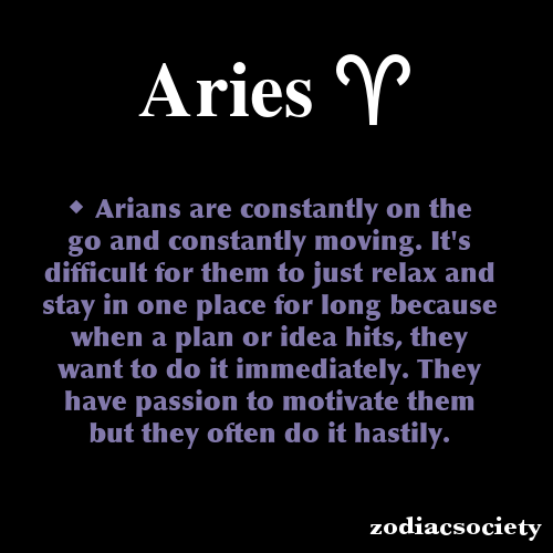 zodiacsociety:Aries Zodiac Facts