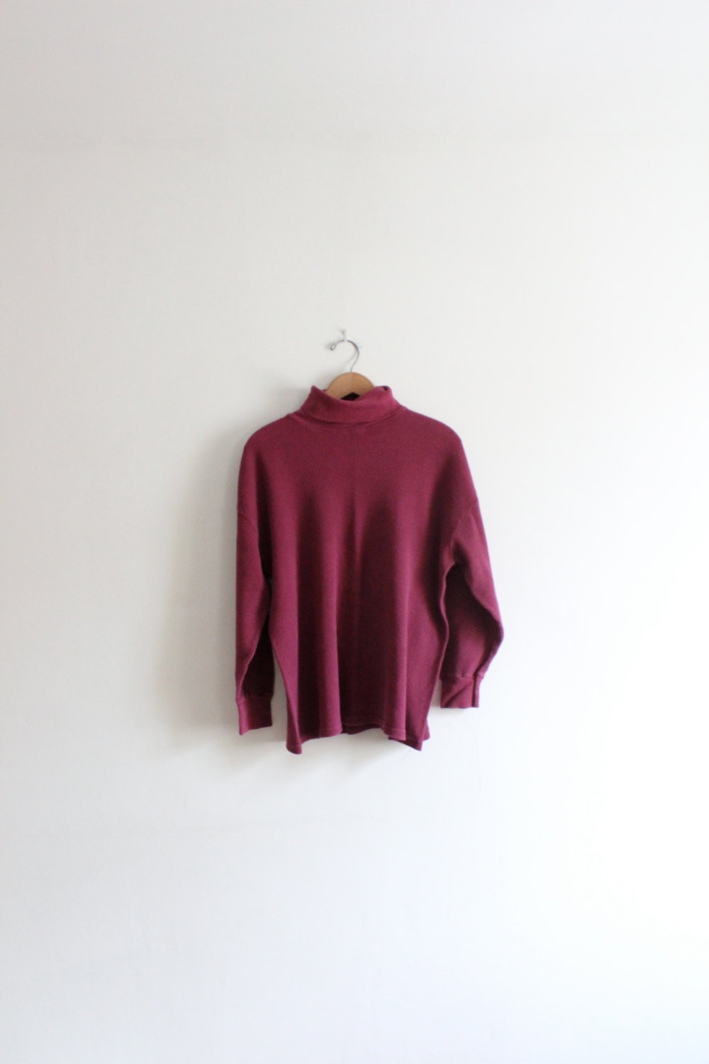 Untitled — Maroon 90s Thermal Turtleneck Shirt