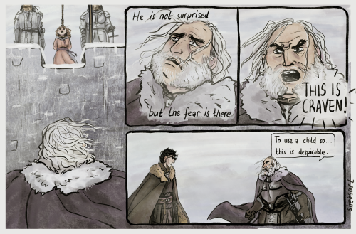 shebsart: The walls of Winterfell were behind him, but Ser Rodrik faced them squarely and could