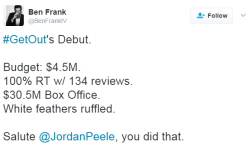 swagintherain:Congratulations! Jordan Peele is genius.