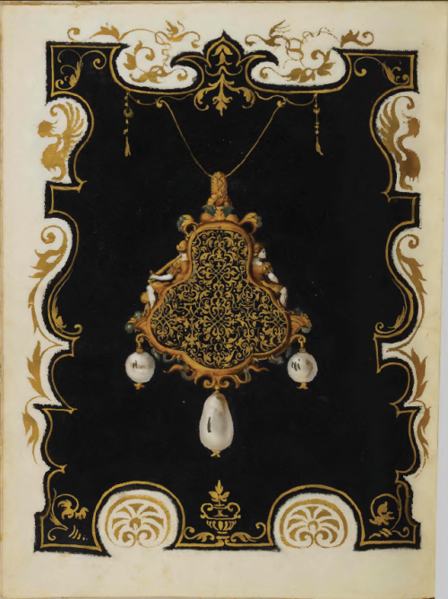Hans Mielich, Kleinodienbuch, Jewels Book, 1553. Inventory of the jewelry owned by Archduchess Anna 
