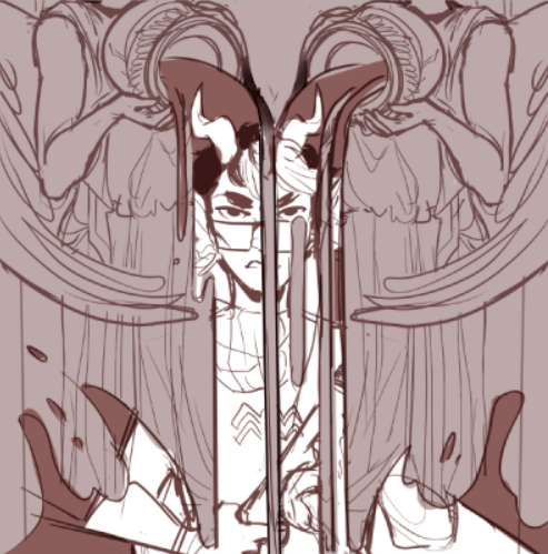 chocolatula: Sketches for track art for ‘Eridan’s theme’.