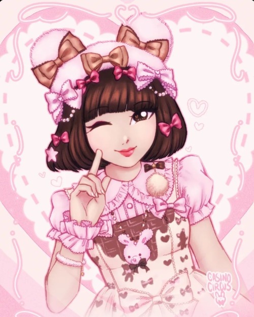 Thank You Art I Drew For Witchiko.hime On Insta Of One Of Her Selfies She Took In A Super Cute Lolita