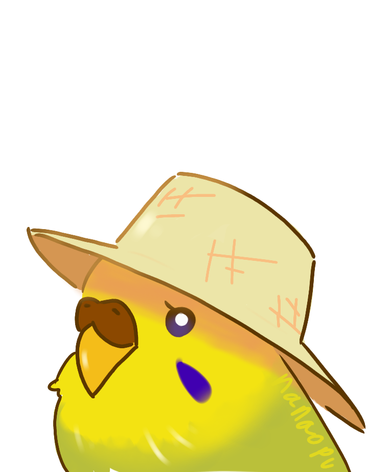 pao-pao-pao:  sunhat budgie is here to remind you to drink plenty of water and get