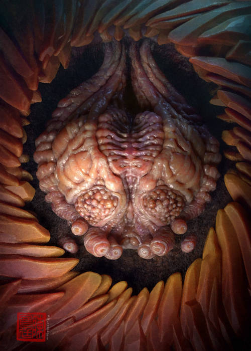 The Cosmic Terror - Cthulhu in embryo form by John Chen