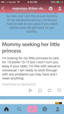 daddysstupidlittlegirl:  20 year old seeking girls as young as 13. WHY IS NO ONE CONCERNED ABOUT THIS?   NOT COOL