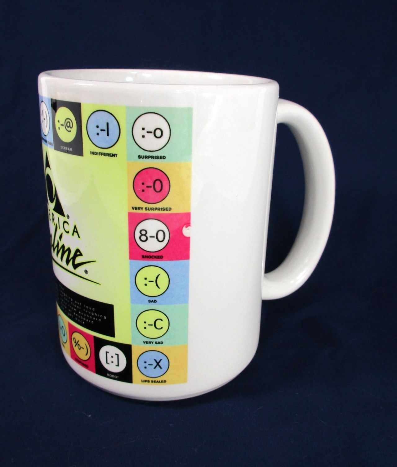 y2kaestheticinstitute:  America Online ‘Online Shorthand and Smileys’ coffee