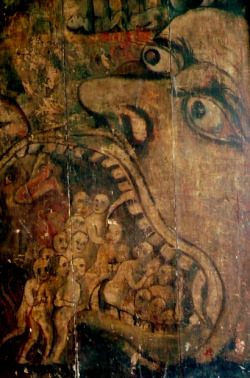  Detail of a Hellmouth, from a mural depicting