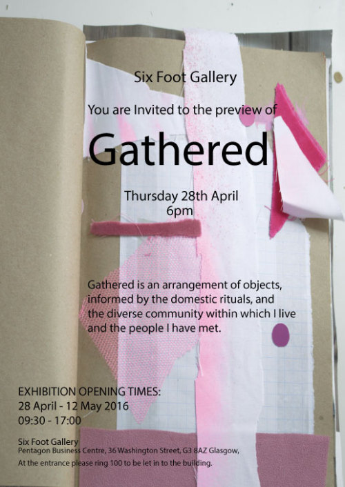 Gathered - New exhibition of my work at the Six Foot Gallery in GlasgowThe work is informed by the A