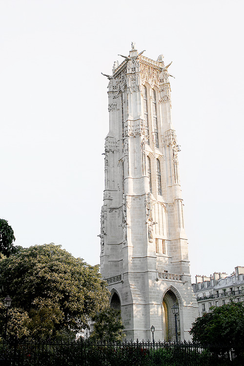 marthajefferson:Saint-Jacques Tower, Paris (c.1509), last remaining piece of the Church of Saint Jacques demolished during the French Revolution.