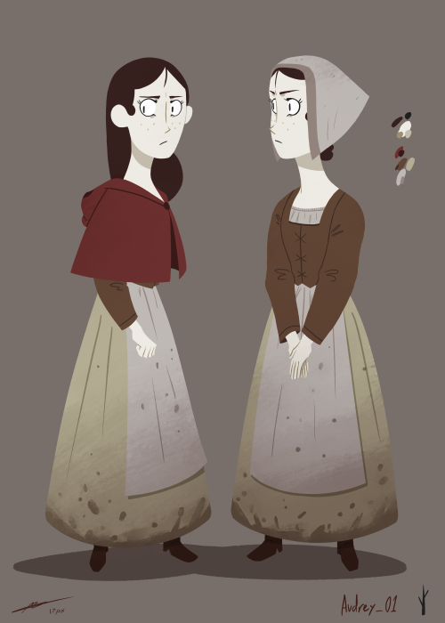 Some old character designs for another project (one I’m currently chipping away at now tee hee)