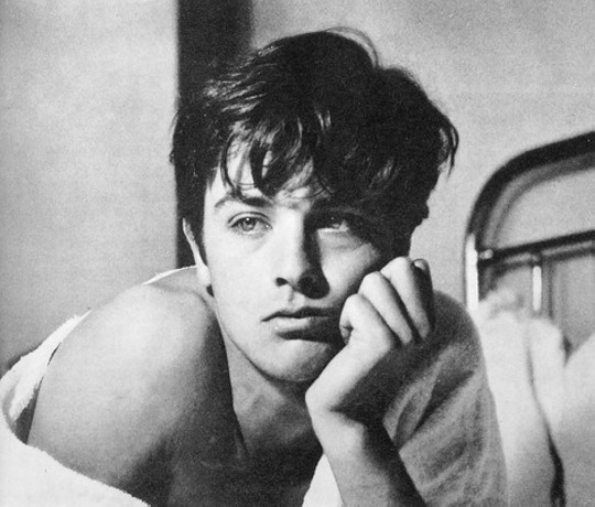 wehadfacesthen:Alain Delon, photo by John Barrington, London, 1959