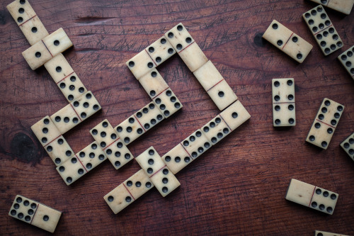deborasmail:  bones. antique bone and ebony dominoes at the studio.photography 2014 © debora smail