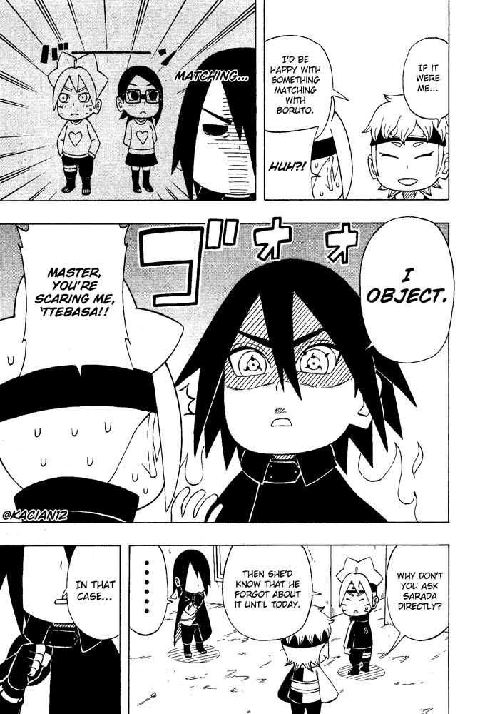 SasuSakuサスサク Updates on X: BORUTO MANGA （ CH 1 SPOILER） ⇨Uchiha Sarada  Birth on 31th March ⇨She hate Tomato ⇨Her hobbies is reading #Boruto   / X