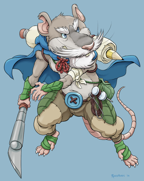 This is Scribbler, the wandering rat warrior, and master of the X-ACTO spear! An entry for the Chara