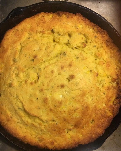 Tried a new recipe for the anti-fracking success potluck! Looks amazing. Brown butter cornbread with